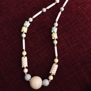 Vintage pastel geometric necklace